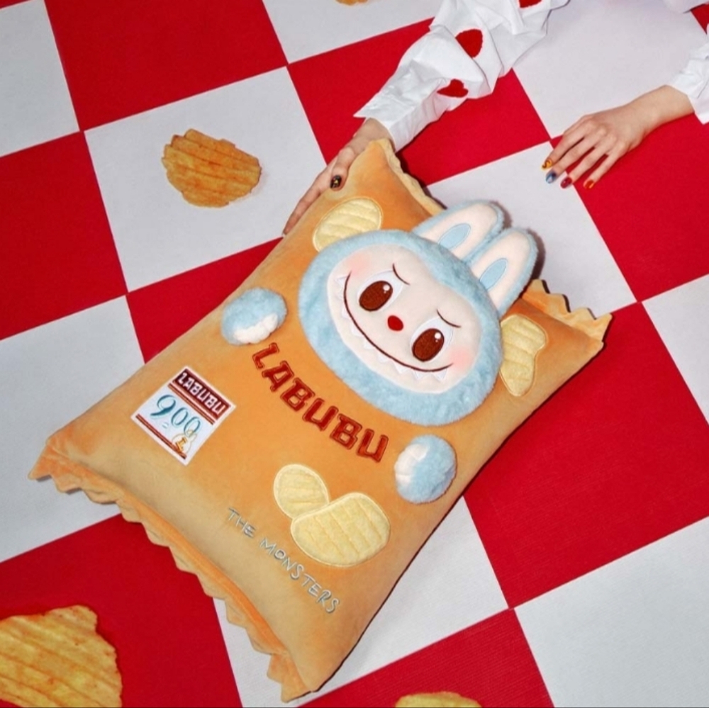 New! Pop Mart Labubu Chips Wacky Mart Plush Pillow